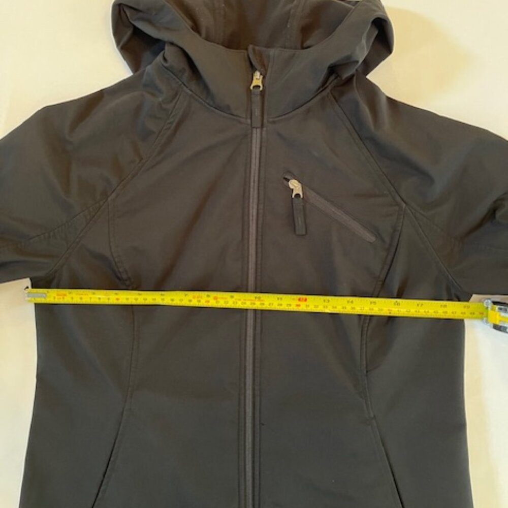 FREE TECH | Women's Softshell Jacket Black Hooded Zip Up Athletic Sz 8-10 -EUC - Picture 5 of 14